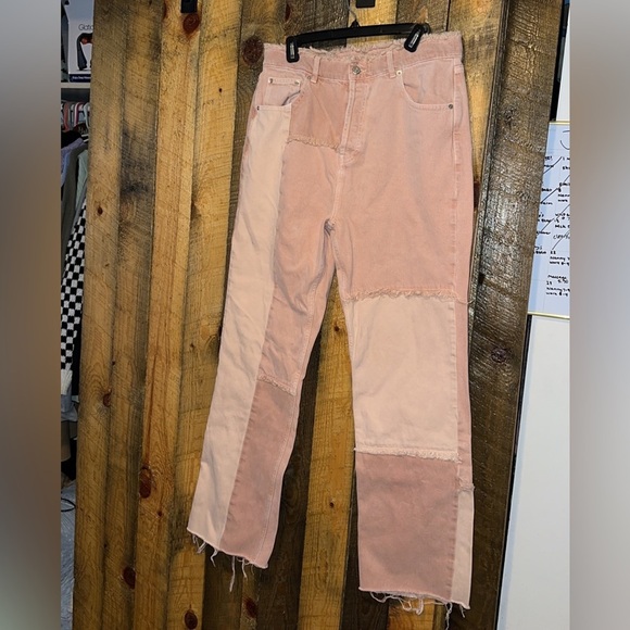 Nwot TOPSHOP patchwork pants - Picture 1 of 1